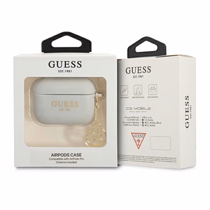 Guess GUAPLSC4EG AirPods Pro apvalks pelēks silikona šarma 4G kolekcija