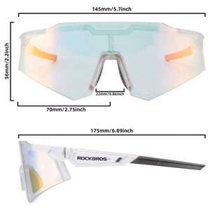 Rockbros SP291 fotohromās UV400 riteņbraukšanas brilles - baltas
