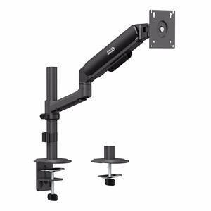 Ergo Office ER-691 B – monitora turētājs ar gāzes atsperi 17–32 collu ekrāniem, 1–10 kg, VESA līdz 100×100, matēti melns