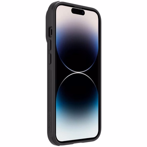 Nillkin Textured S vāciņš iPhone 14 Pro Max apvalks ar kameras vāciņu melns