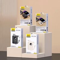 Ārējais akumulators Dudao "K14" melns 10000mAh (PD / QC3.0) + Type-C / Lightning kabelis