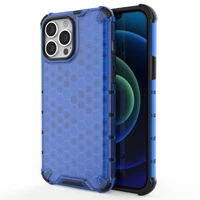 Honeycomb Case bruņu vāks ar TPU buferi iPhone 13 Pro Max zils