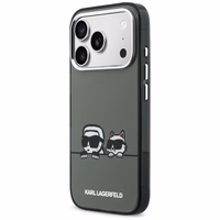 Karl Lagerfeld IML Karl & Choupette Peekaboo Logo MagSafe Maciņš for iPhone 17 Pro - melns