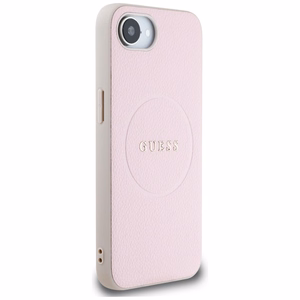 Guess Grained Ring MagSafe viedtālruņa apvalks iPhone 16e - rozā