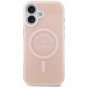 Karl Lagerfeld IML Karl RSG Logo Magnētiskais viedtālruņa apvalks iPhone 17 - rozā