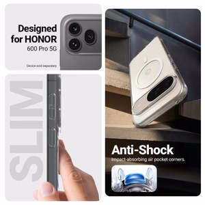 Crong Hybrid Clear Magnetic MagSafe vāciņš ierīcei Honor 600 Pro 5G, caurspīdīgs