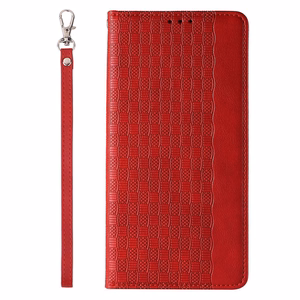 Magnet Strap Case для Samsung Galaxy S23+ флип-кошелёк мини-ремешок подставка красный