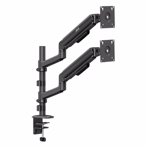Ergo Office ER-692 B – dual gas-spring monitor arm for 17–32-inch screens, 1–10 kg per arm, matte black