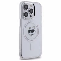 Karl Lagerfeld IML Metāla Choupette galva MagSafe apvalks iPhone 13 - balts