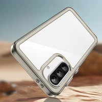 Kosmosa apvalks Samsung Galaxy A26 ar elastīgu rāmi - daļēji caurspīdīgs, melns