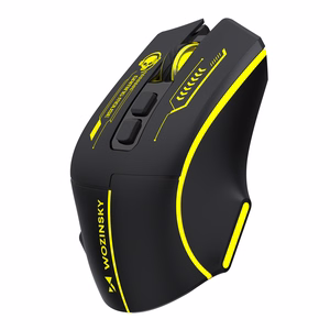 Wozinsky WMGB-1181 Wireless Optical Gaming Mouse 3200 DPI with Built-in Battery and Backlight - Black and Yellow