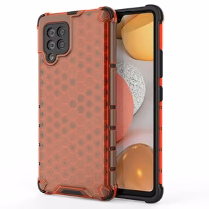 Honeycomb Case броневой чехол с TPU бампером для Samsung Galaxy A42 5G красный