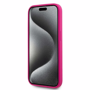Karl Lagerfeld Silikona Choupette Head Magnētiskais viedtālruņa apvalks iPhone 15 Pro – rozā
