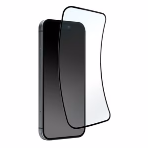 Puro Elastīgais Stikls D3O Hibrīda Stikls ar Melnu Rāmi iPhone 16 Pro
