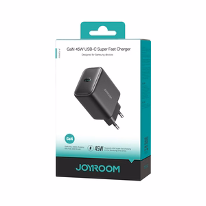 Joyroom JR-TCG13 45W GaN sienas lādētājs Samsung Ultra - melns