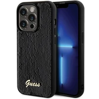 Guess Sequin Script Metal viedtālruņa apvalks iPhone 13 Pro / 13 - melns