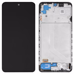 LCD screen Xiaomi Redmi Note 10/Redmi Note 10S/Poco M5s ar touch screen ar frame Melns OLED ORG