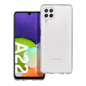 Caurspīdīgs viedtālruņa apvalks 2 mm SAMSUNG A22 LTE (4G) (kameras aizsardzība) caurspīdīgs