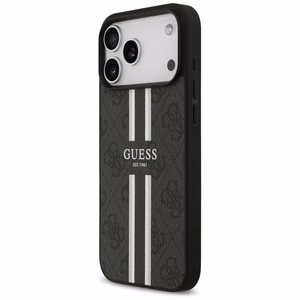 GUESS чехол для IPHONE 17 Pro Max совместимый с MagSafe GUHMP17XP4RPSK (4G Printed Stripes) чёрный