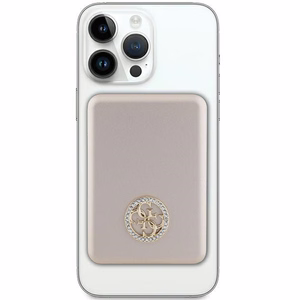 Guess MagSafe 4G Strassed Metal Logo indukcijas ārējā baterija 15W 5000mAh - zelta