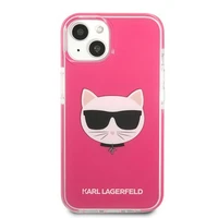 Karl Lagerfeld Choupette Galvas viedtālruņa apvalks iPhone 13 - fuksija