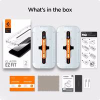 Spigen Glas.tR EZ Fit rūdīts stikls iPhone 12 / iPhone 12 Pro - 2 gab.