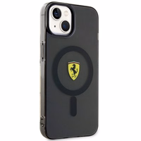Ferrari FEHMP14SURKK iPhone 14 6.1" melns cietais viedtālruņa apvalks daļēji caurspīdīgs magnētiskais (MagSafe)