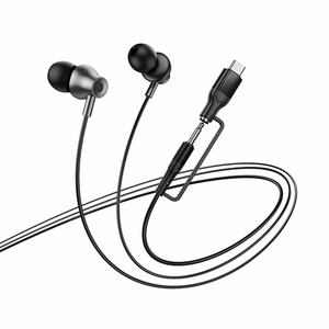 Hoco M119A vadu austiņas ar mikrofonu, 3,5 mm / USB-C spraudnis, melnas