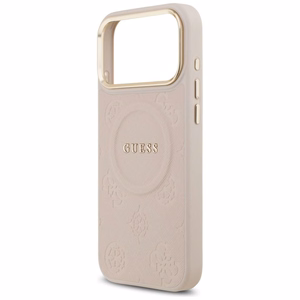 Guess Peony Hot Stamp Magnētiskais viedtālruņa apvalks iPhone 17 Pro Max - rozā