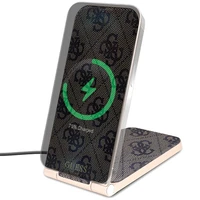 Guess 4G MagSafe MagSafe salokāms 2in1 15W induktīvais lādētājs - brūns