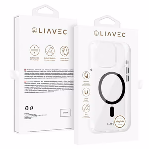 Liavec Glossy Magsafe прозрачный Чехол для Iphone 13 Pro чёрный