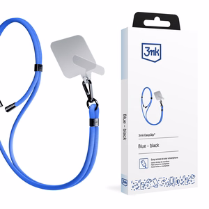 3mk EasyClip tālruņa aukliņa, zila (melnas krāsas furnitūra)