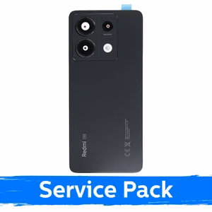 Aizmugurējais vāciņš saderīgs ar Xiaomi Redmi Note 13 Pro 5G melns (Service Pack)