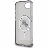 Karl Lagerfeld IML metāla Karl & Choupette galvu Magnētiskais viedtālruņa apvalks iPhone 16e - melns