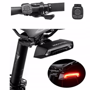 Rockbros LKWD-R1 aizmugurējais velosipēda lukturis ar lāzeru un tālvadības pulti + Micro USB - USB-A kabelis - melns