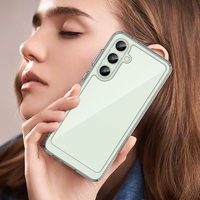 Kosmosa viedtālruņa apvalks ar gēla rāmi Samsung Galaxy S24 FE - caurspīdīgs