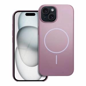 Glancēts magnētiskais apvalks, saderīgs ar MagSafe, IPHONE 15 violets