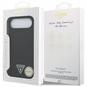 Guess Silikona Trīsstūra Logotipa Magnētiskais viedtālruņa apvalks iPhone 17 Air - melna