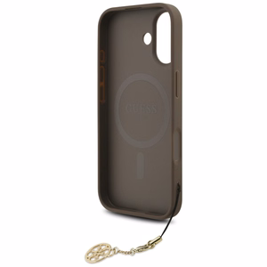 Guess 4G Charms Collection Magnētiskais viedtālruņa apvalks iPhone 17 - brūns
