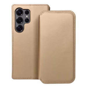 DUAL POCKET grāmatas apvalks SAMSUNG S25 Ultra zelta