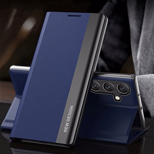 Miega apvalks Pro Samsung Galaxy S25+ ar vāciņu un statīvu - zils