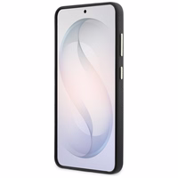 Guess maciņš Grained Big 4G Metal Logo priekš Samsung Galaxy S26 Plus melns