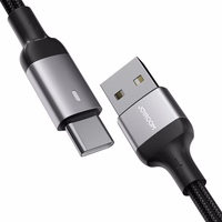 Joyroom Extraordinary Series A10 USB-A / USB-C 3A kabelis 1.2 m - melns