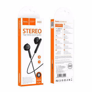 HOCO vadu austiņas Jack 3,5 mm ar mikrofonu M93 melnas