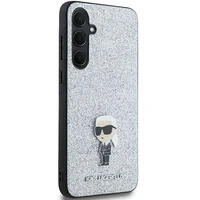 Karl Lagerfeld Fiksēts Mirdzošs Ikonik Logo Metal Pin viedtālruņa apvalks Samsung Galaxy A35 - sudraba