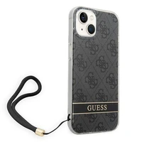 Guess GUOHCP14MH4STK iPhone 14 Plus 6.7 "melns / melns cietais apvalks 4G druka Siksna