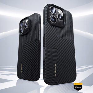 Benks Montage magnētiskais Armor Air Kevlar viedtālruņa apvalks ar PC rāmi 600D+1500D (M064) Iphone 16 Plus melns