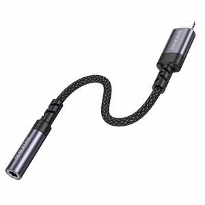 Borofone adapteris BV24 Graceful - Lightning uz jack 3,5 mm - pelēks