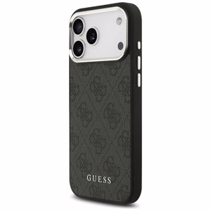 Guess 4G Classic Logo Magnētiskais viedtālruņa apvalks iPhone 17 Pro Max - melns