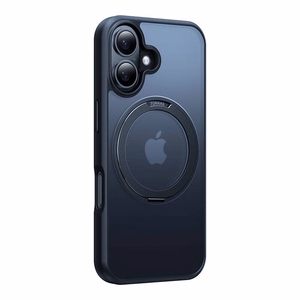 Torras Ostand Pro viedtālruņa apvalks iPhone 16 Plus (Melns)